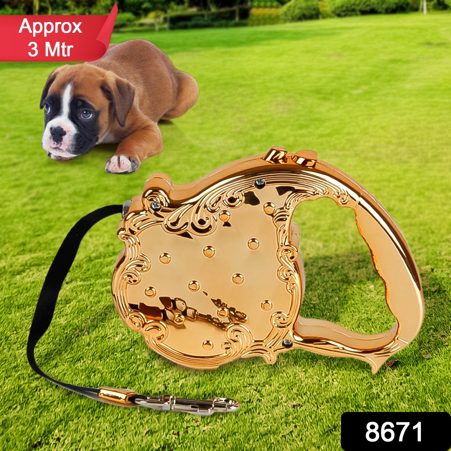 Retractable Telescopic Belt Rope Cat Golden Traction (3m Approx 1 Pc)