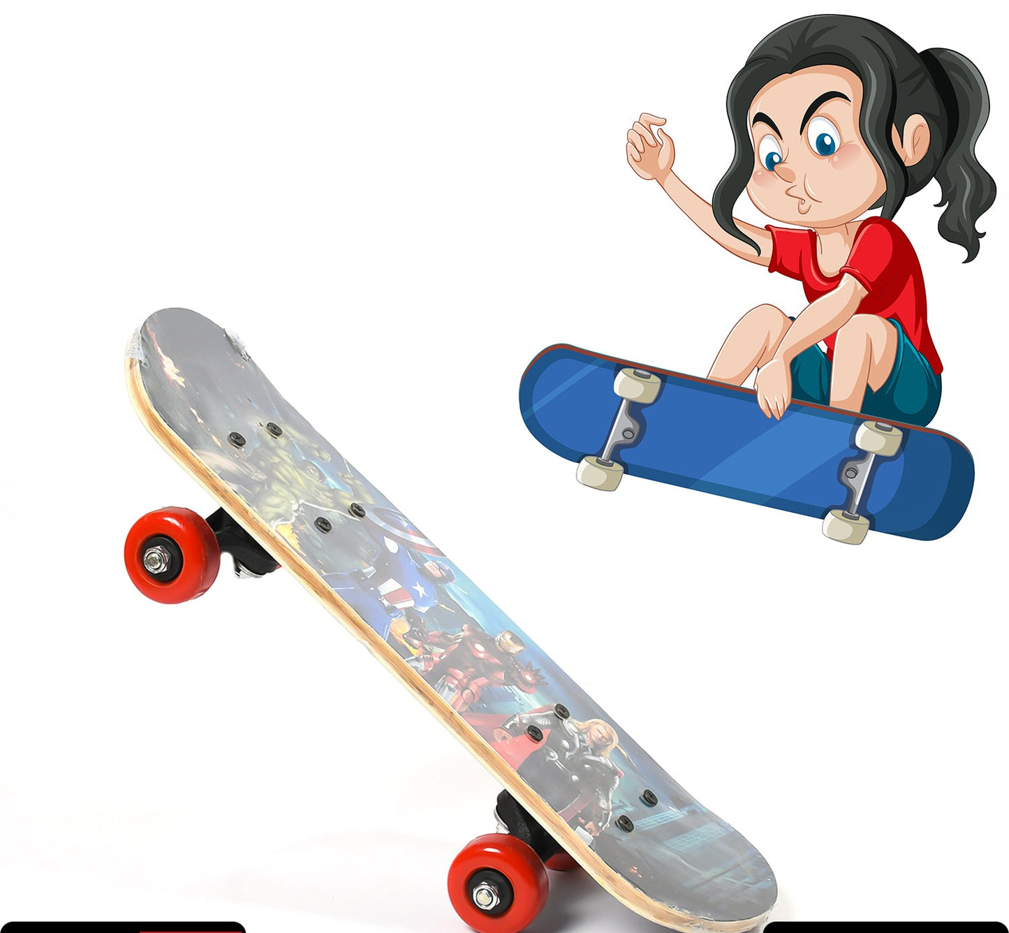 Wood Skateboard Lightweight for Beginner kids teens adult