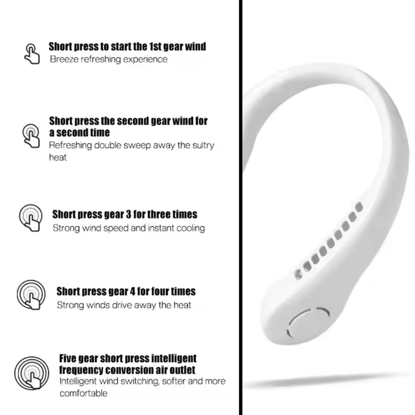 Neck Fan Portable with 3 Speeds