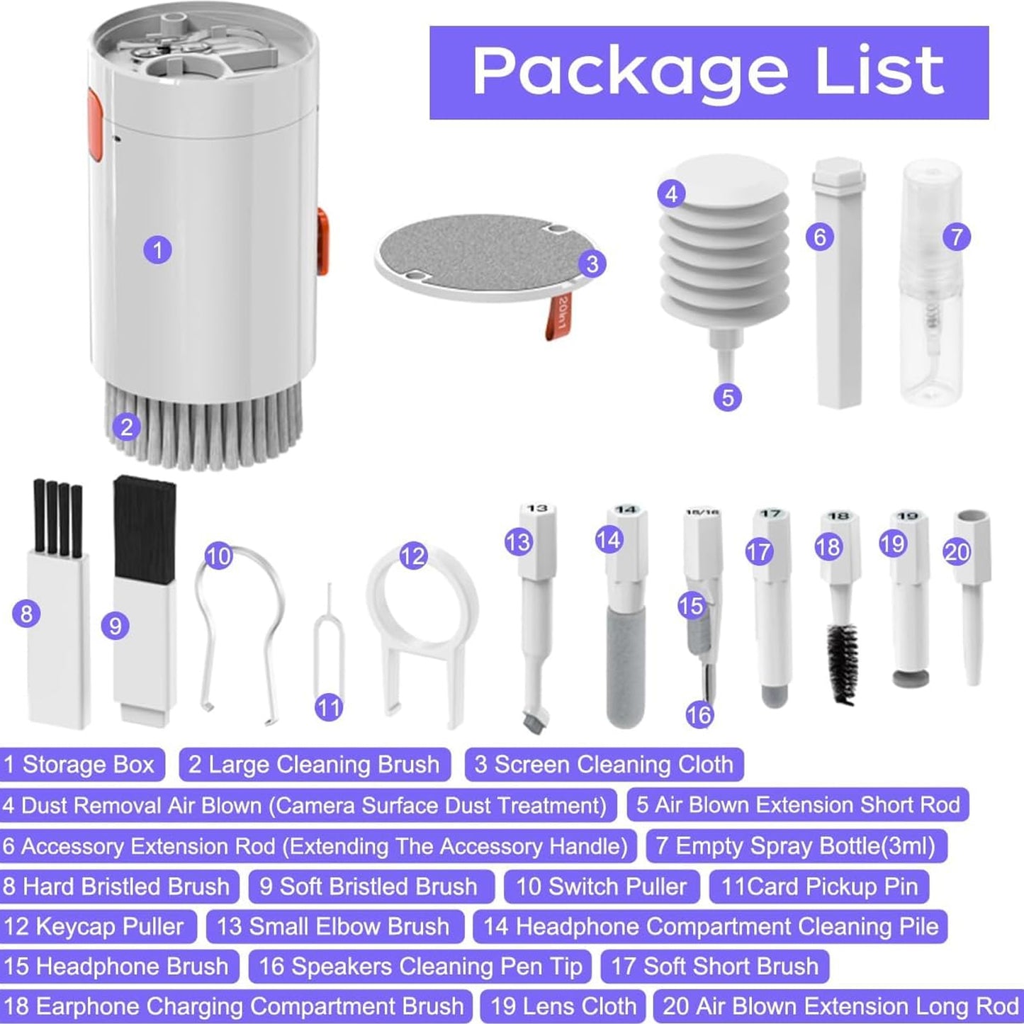 20-in-1 Keyboard & Laptop Cleaning Kit – Screen, Phone & Gadget Cleaner