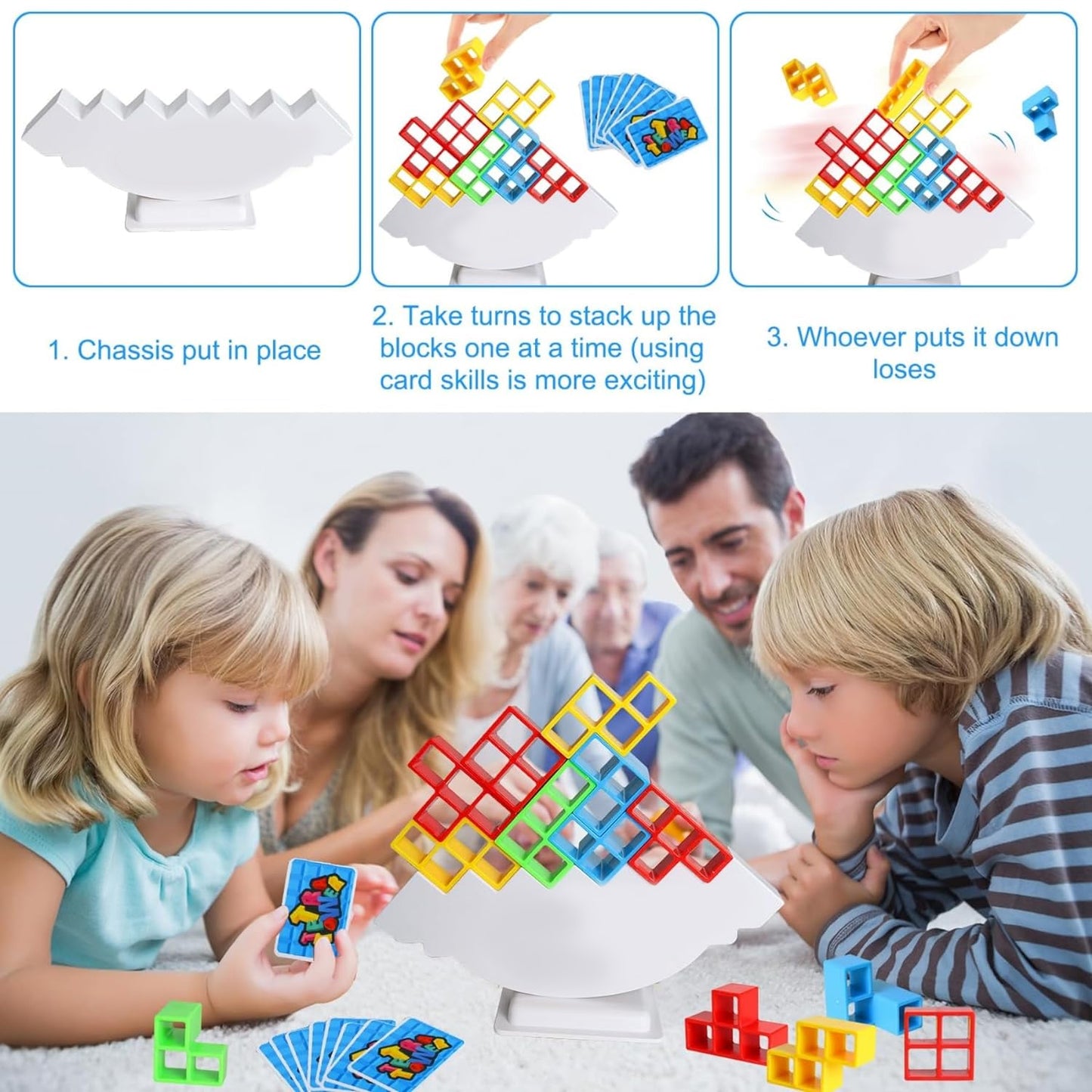 3d Tower Game Tower Balance Game (16 Pcs Set)