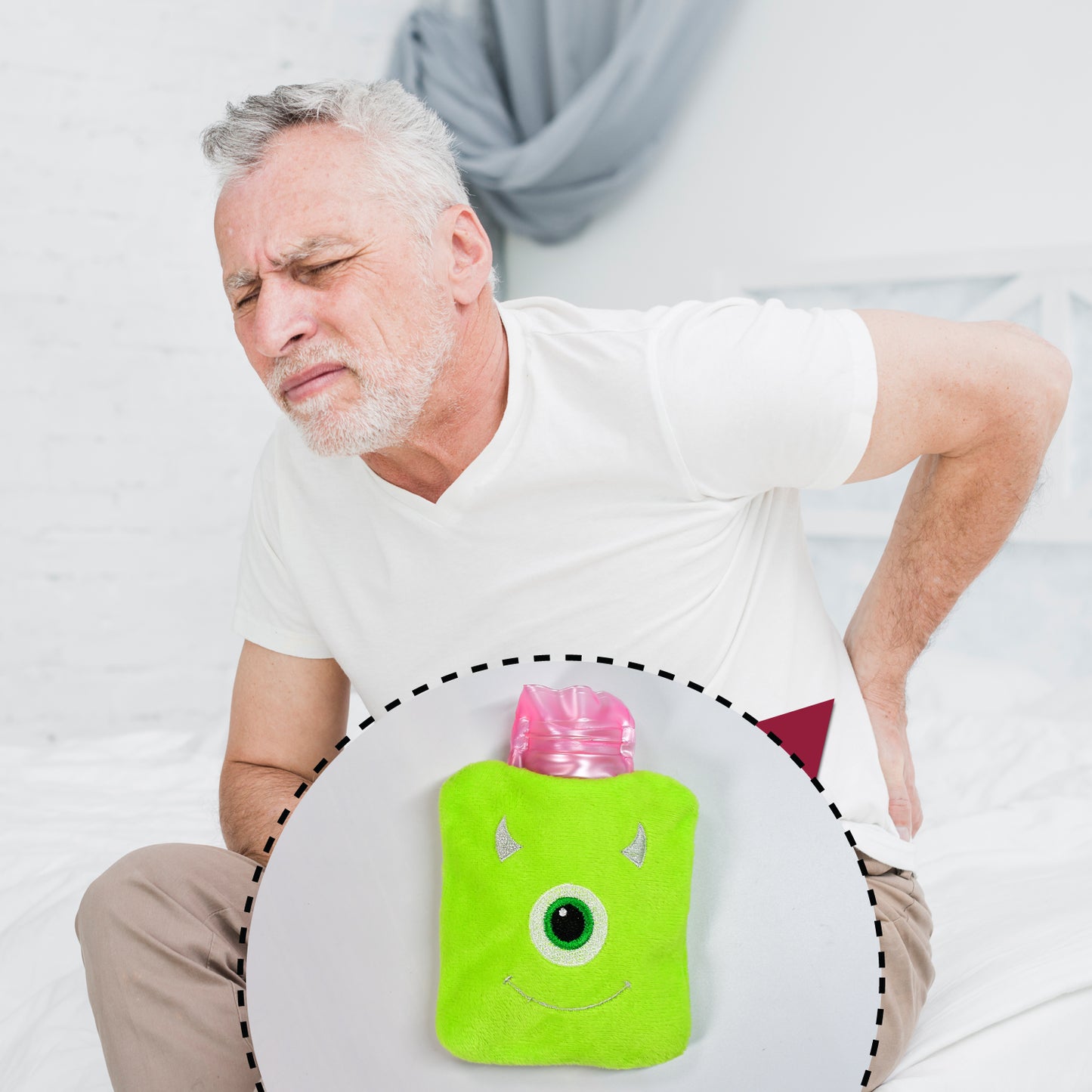 Small Hot Water Bag – Cute Monster Print for Pain & Cramps