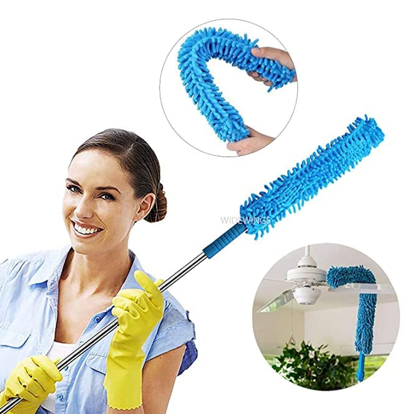 Long Reach Dust Cleaner – Foldable Microfiber Brush