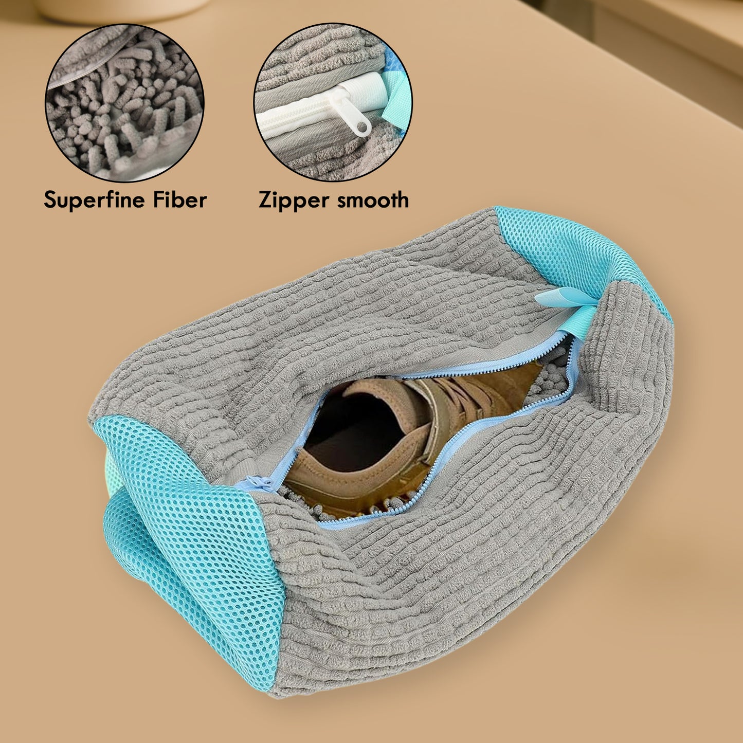 Heavy-duty Reusable Shoe Washing Bag For Washing Machine (1 Pc)