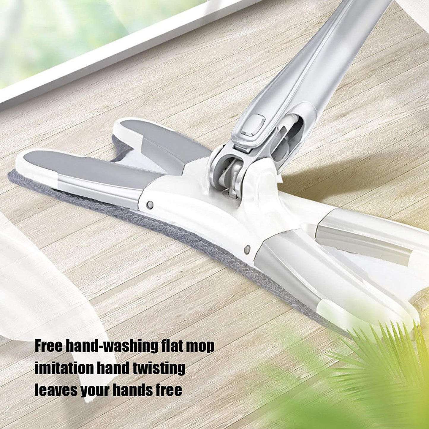 X Shape Mop Hands-free Squeeze Microfiber Flat Mop System 360 Flexible