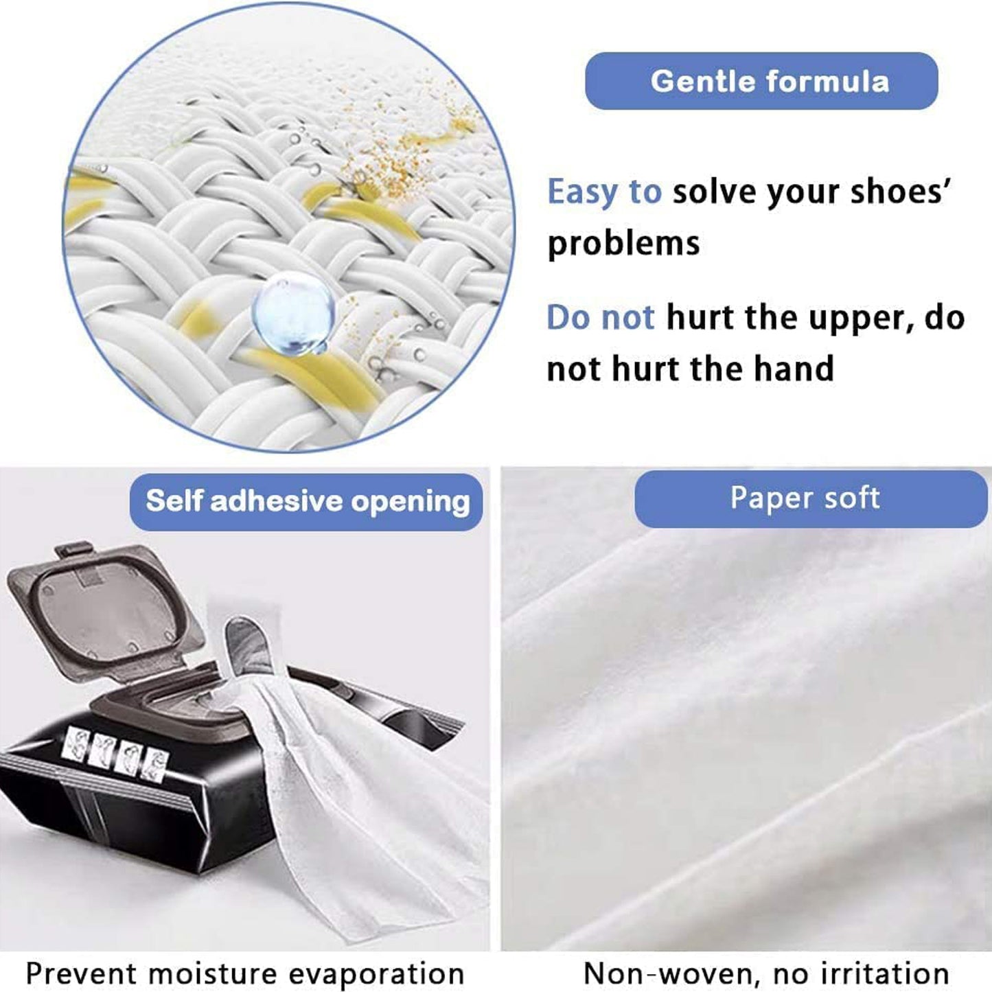 Shoe Cleaning Wipes – Quick Dirt & Stain Remover