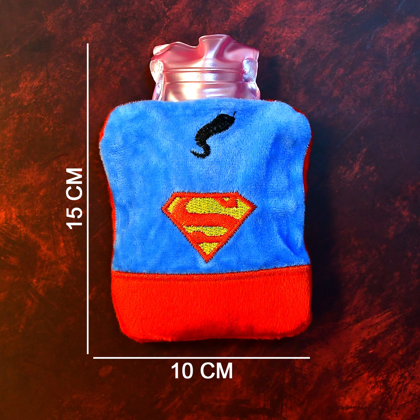 Mini Hot Water Bag – Superman Print for Pain & Cramps