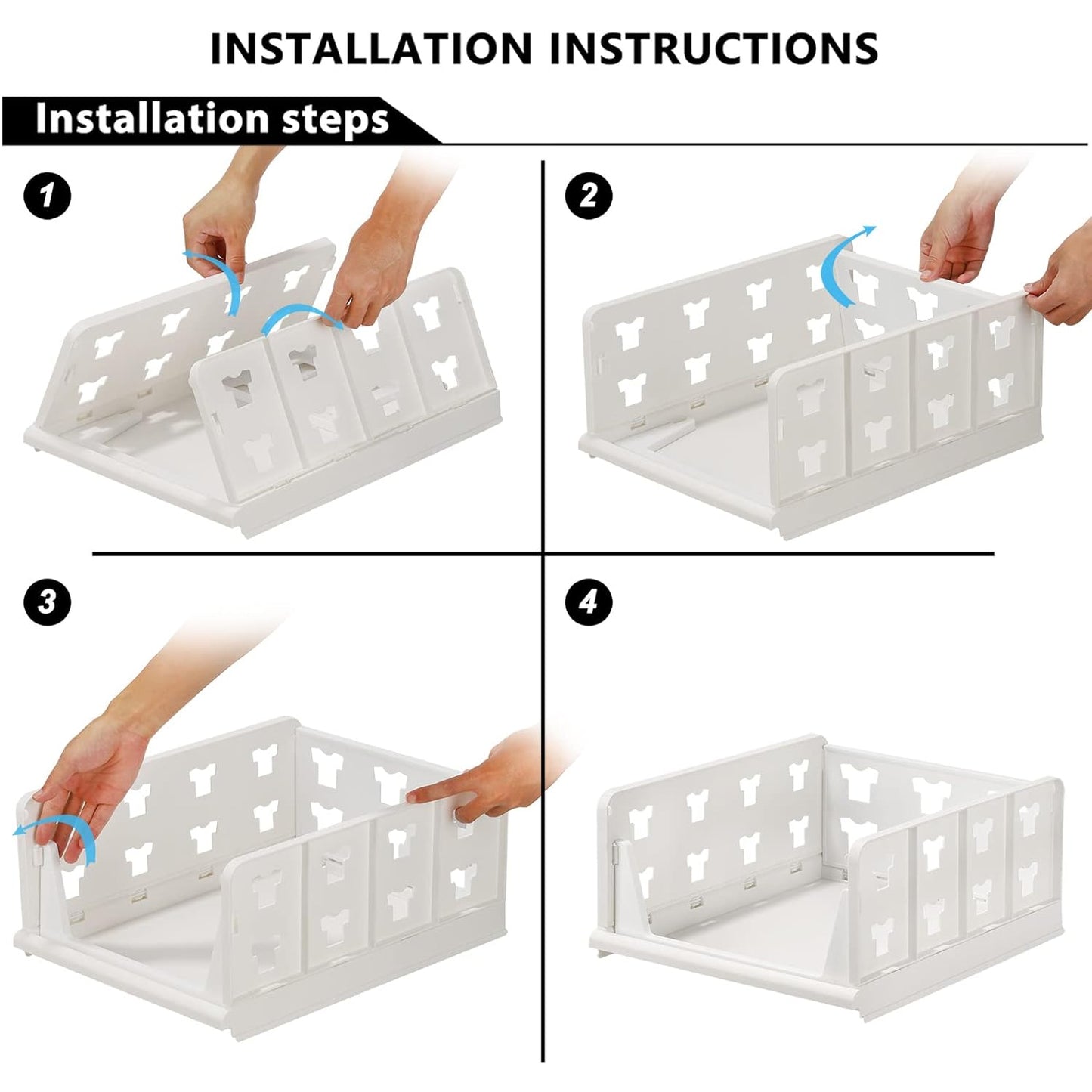 Foldable Drawer Shelf – 4-Layer Storage Cart (1 Pc)
