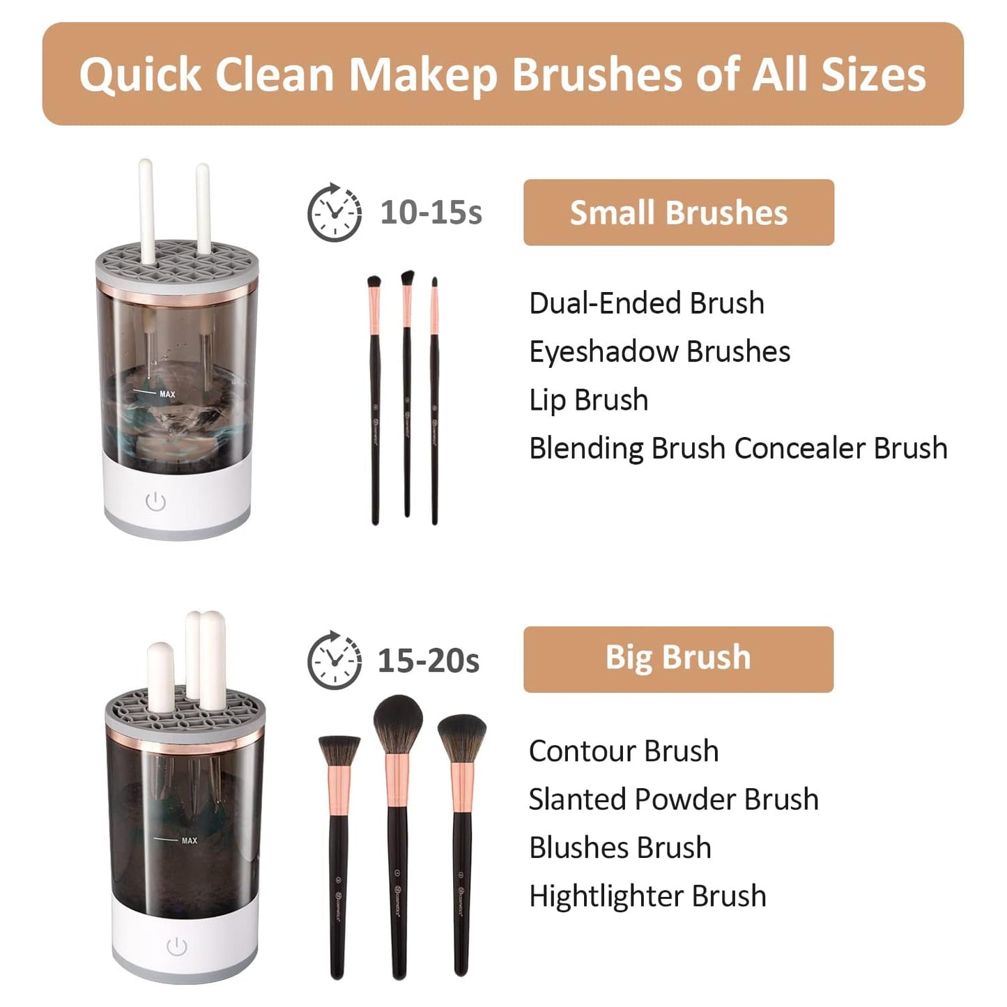 Automatic Makeup Brush Cleaner – Fast Electric Washer & Organizer 1pcs