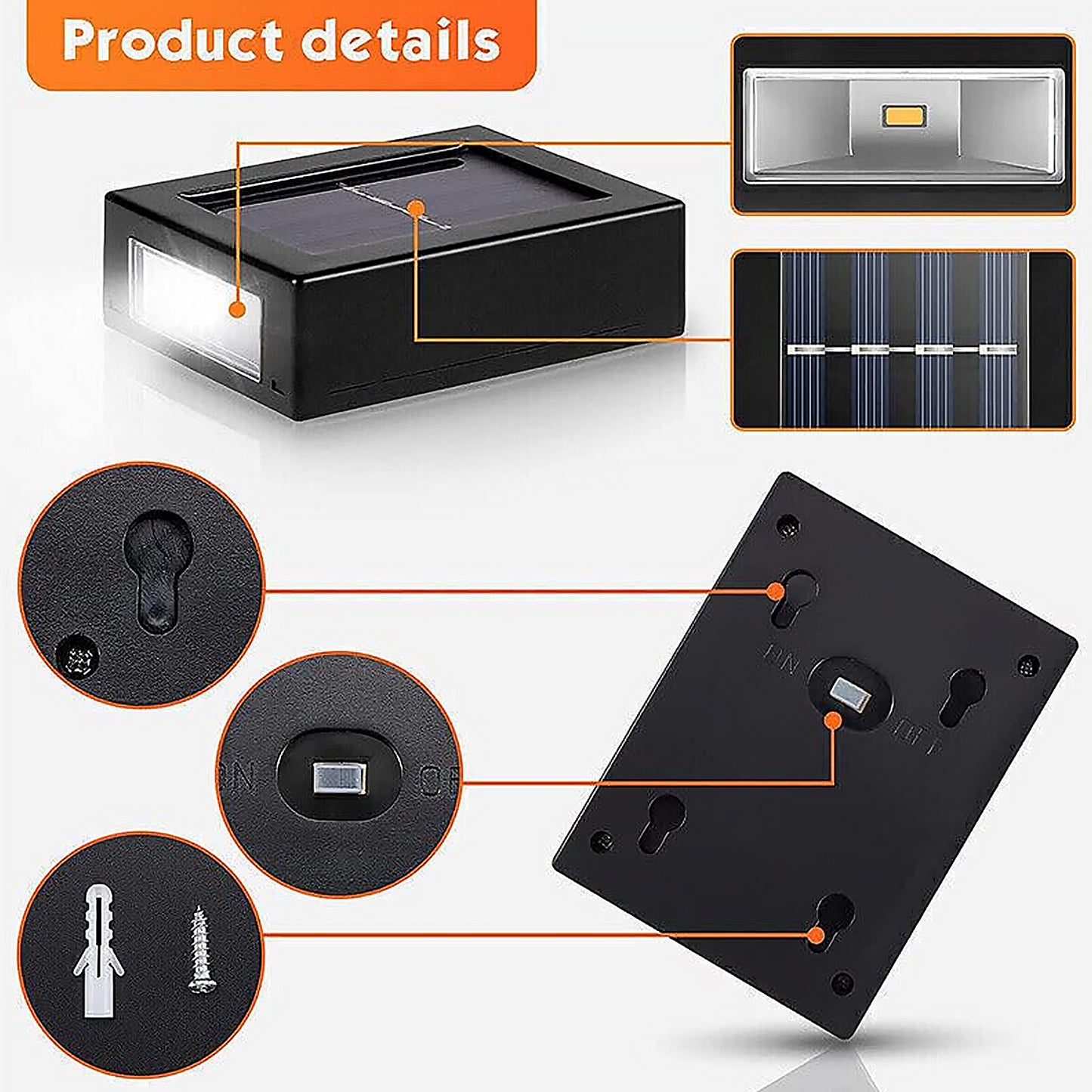Solar Landscape Wall Light – LED Up/Down Waterproof Outdoor Lamp
