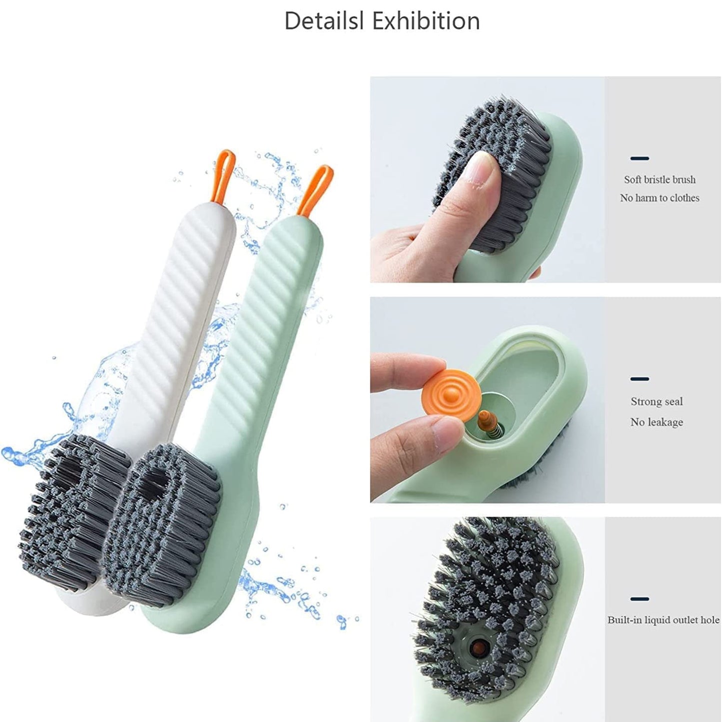 Multifunctional Scrubbing Brush – Built-in Soap Dispenser