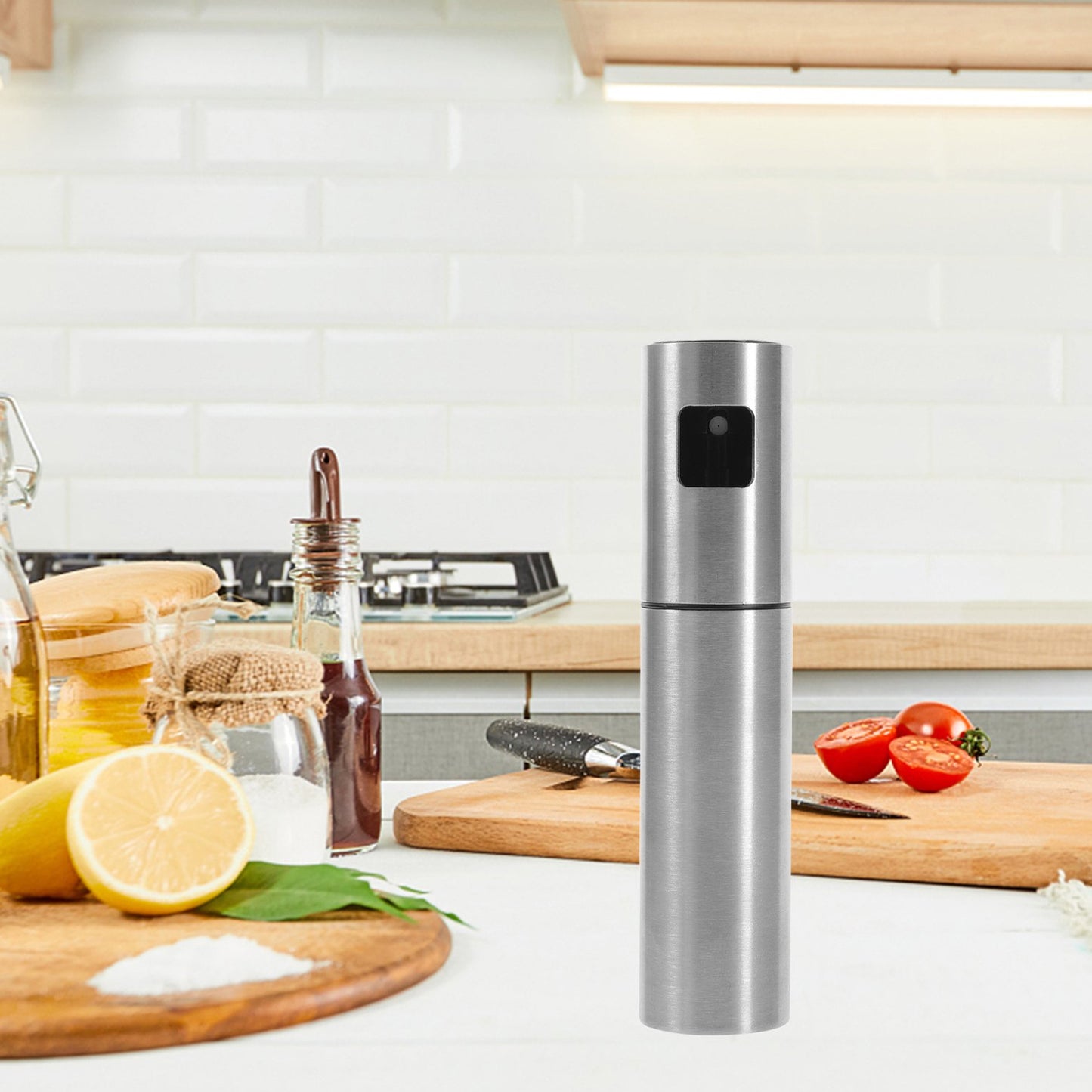Stainless Steel Glass Oil Spray Bottle (100 Ml)