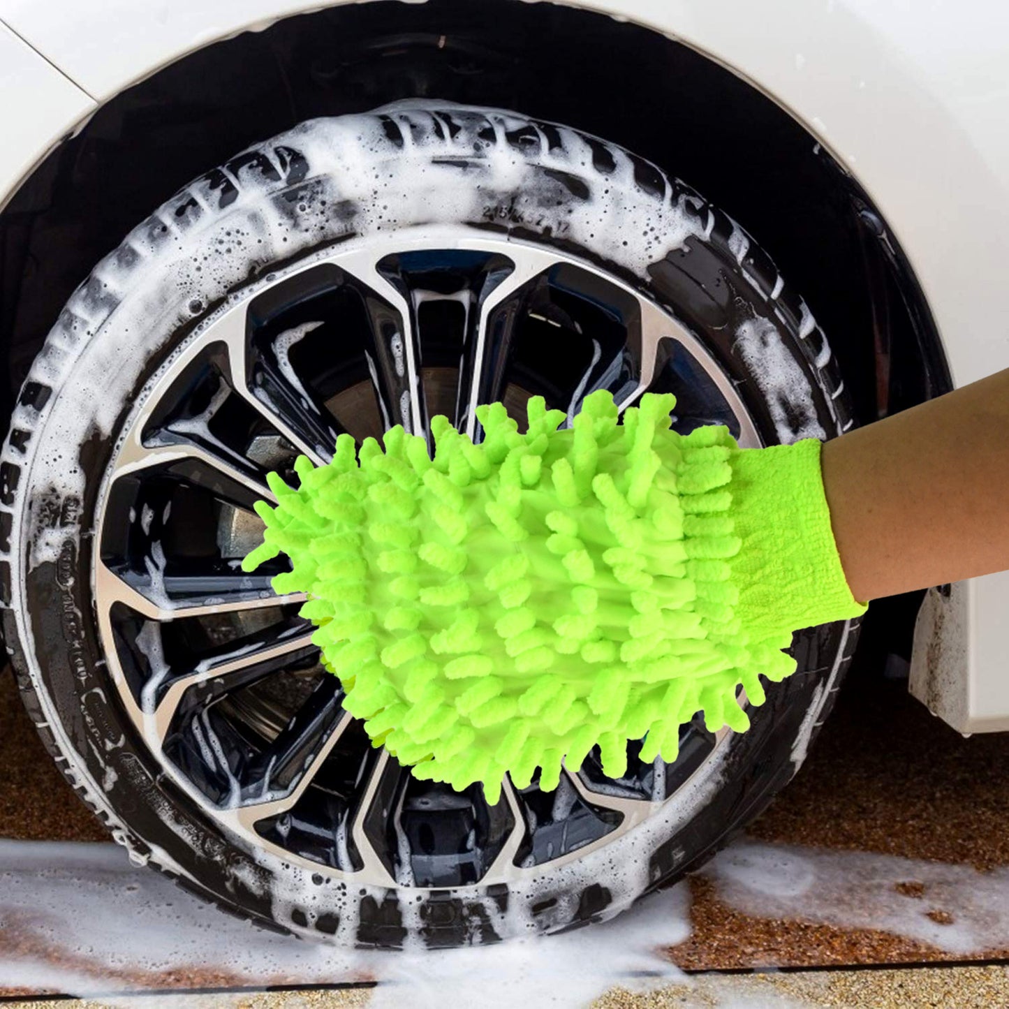 Microfiber Car Wash Glove Mitt For Car and bike