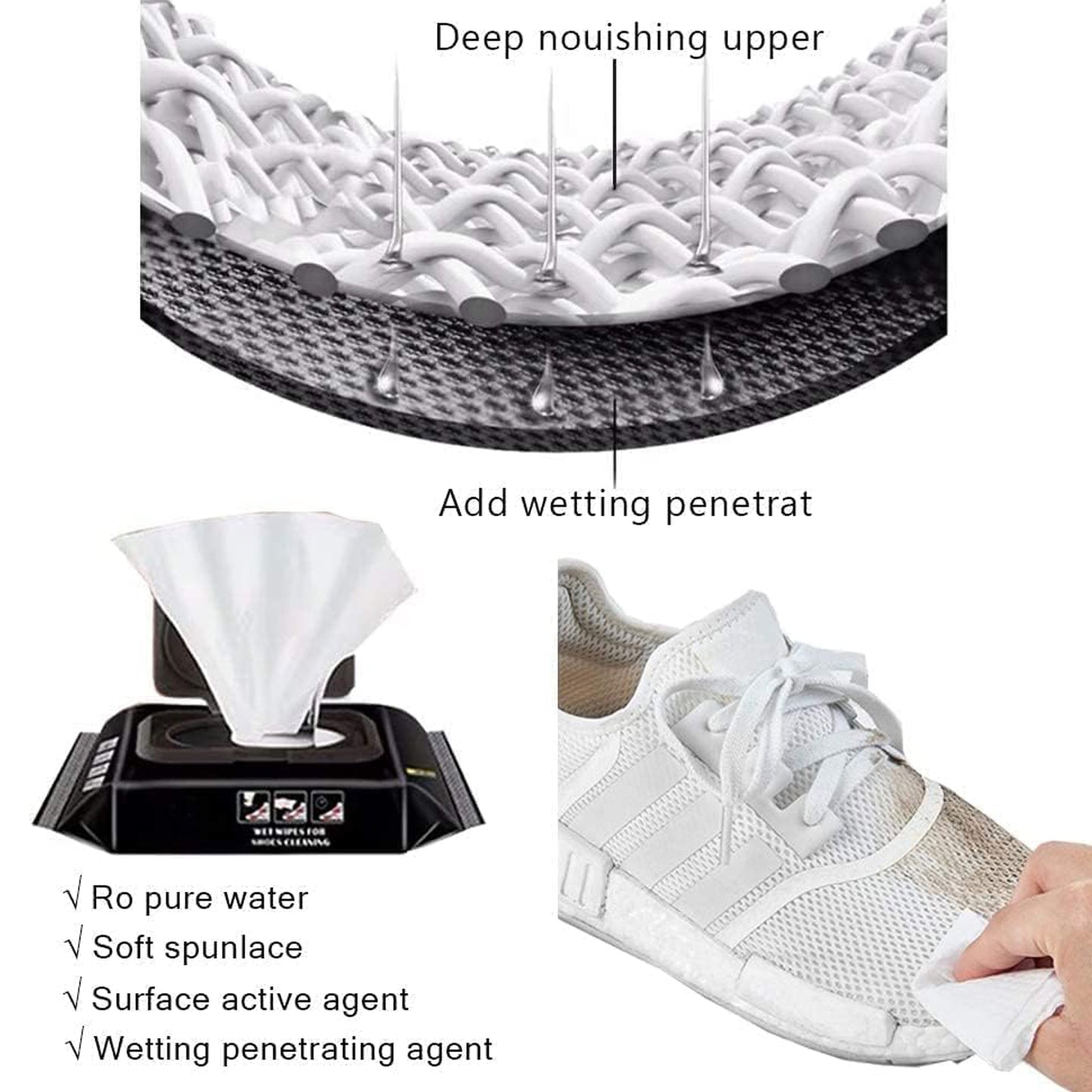 Shoe Cleaning Wipes – Quick Dirt & Stain Remover