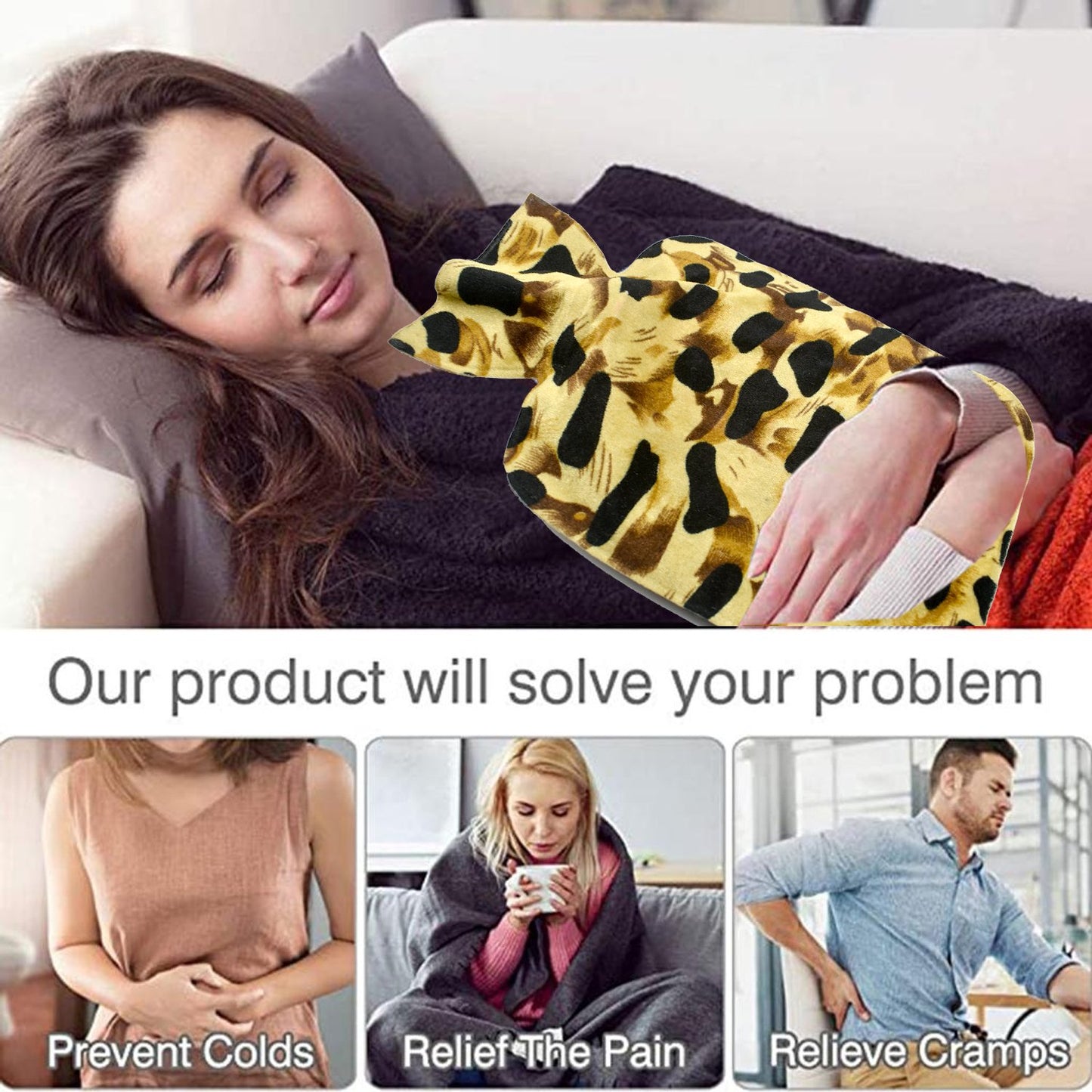 Hot Water Heating Pad Bag For Pain Relief (Large)