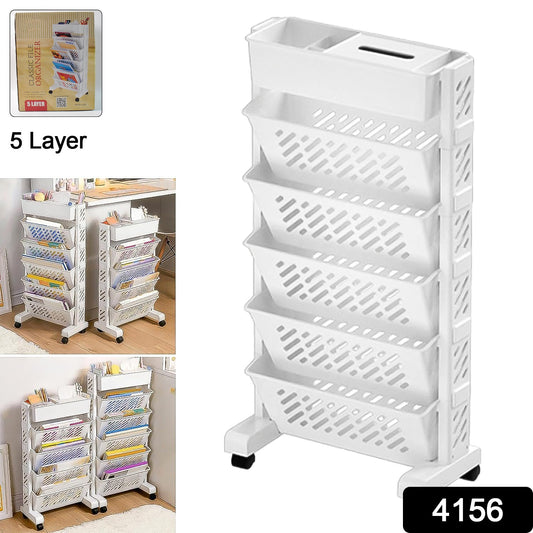 Rotating Bookshelf – Large Capacity Rolling Storage Rack