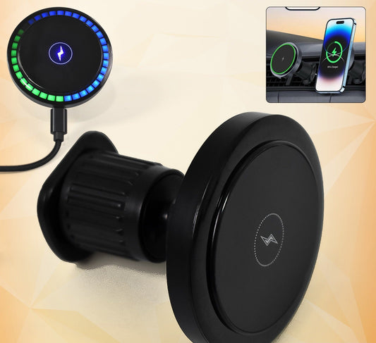 Magnetic Phone Mount Wireless Charger  Music Reactive Lights (1 Set)