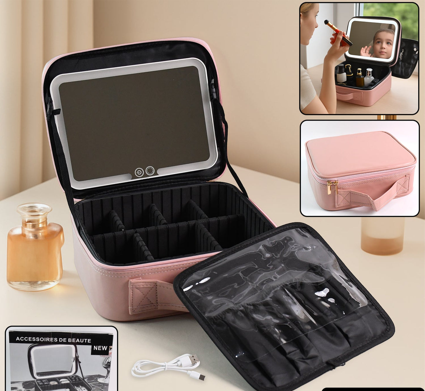 Premium Led Light Makeup Organizer Box