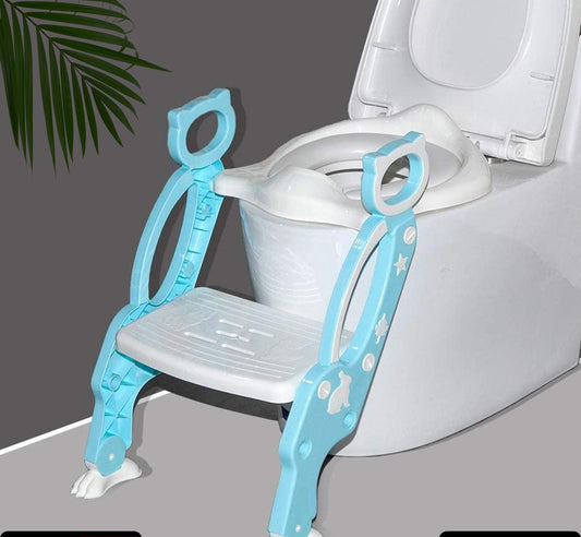 2 In 1 Potty Training Toilet Seat With Step Stool Ladder For Boy And Girl Baby (Multi-color)