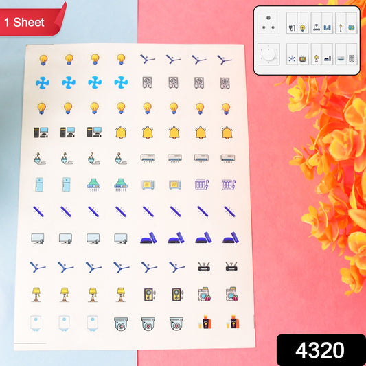 Smart Switch Icon Sticker Sheet (1 Sheet 88 Icons)