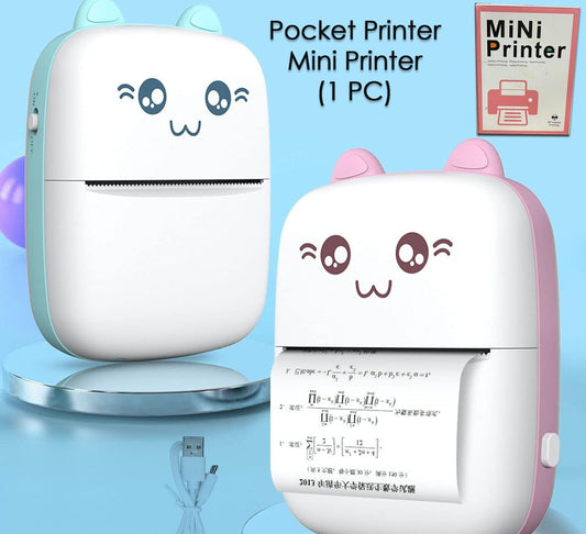 Portable Smart Printer – Mini Bluetooth Photo Printer with Paper Roll