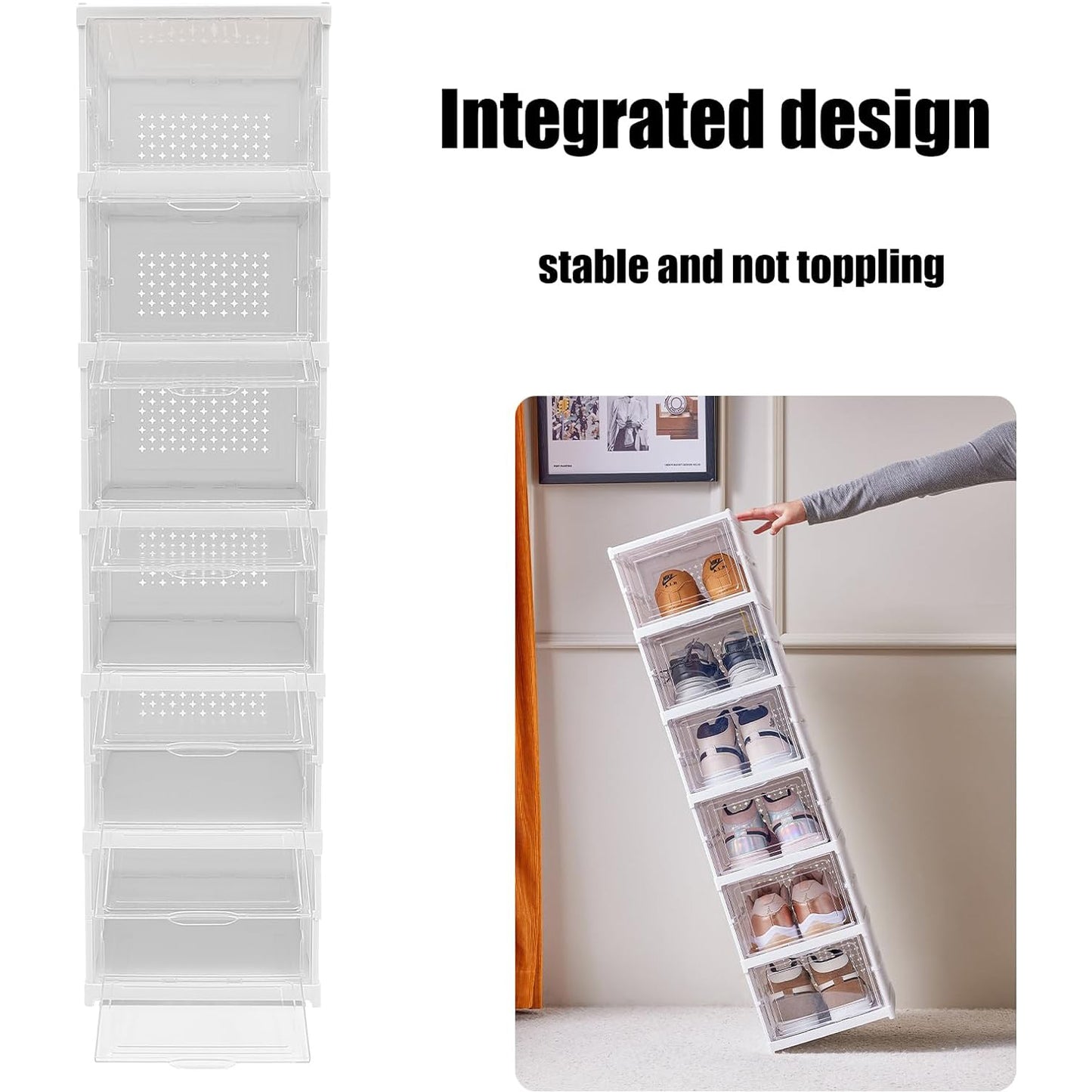 6-Tier Foldable Storage Rack – Stackable Organizer for Home