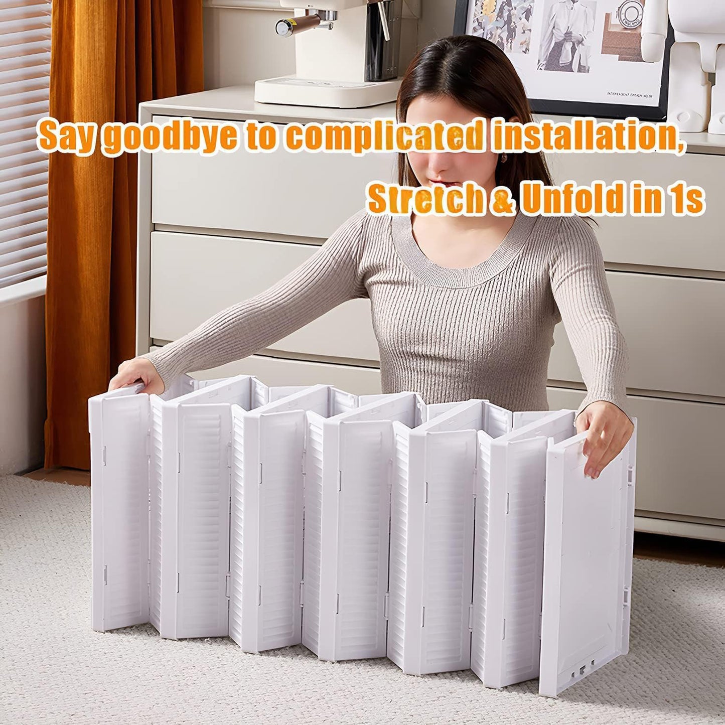 6-Tier Foldable Storage Rack – Stackable Organizer for Home