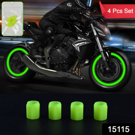 Tyre Valve Caps Luminous Glow Car (4 Pcs Set)