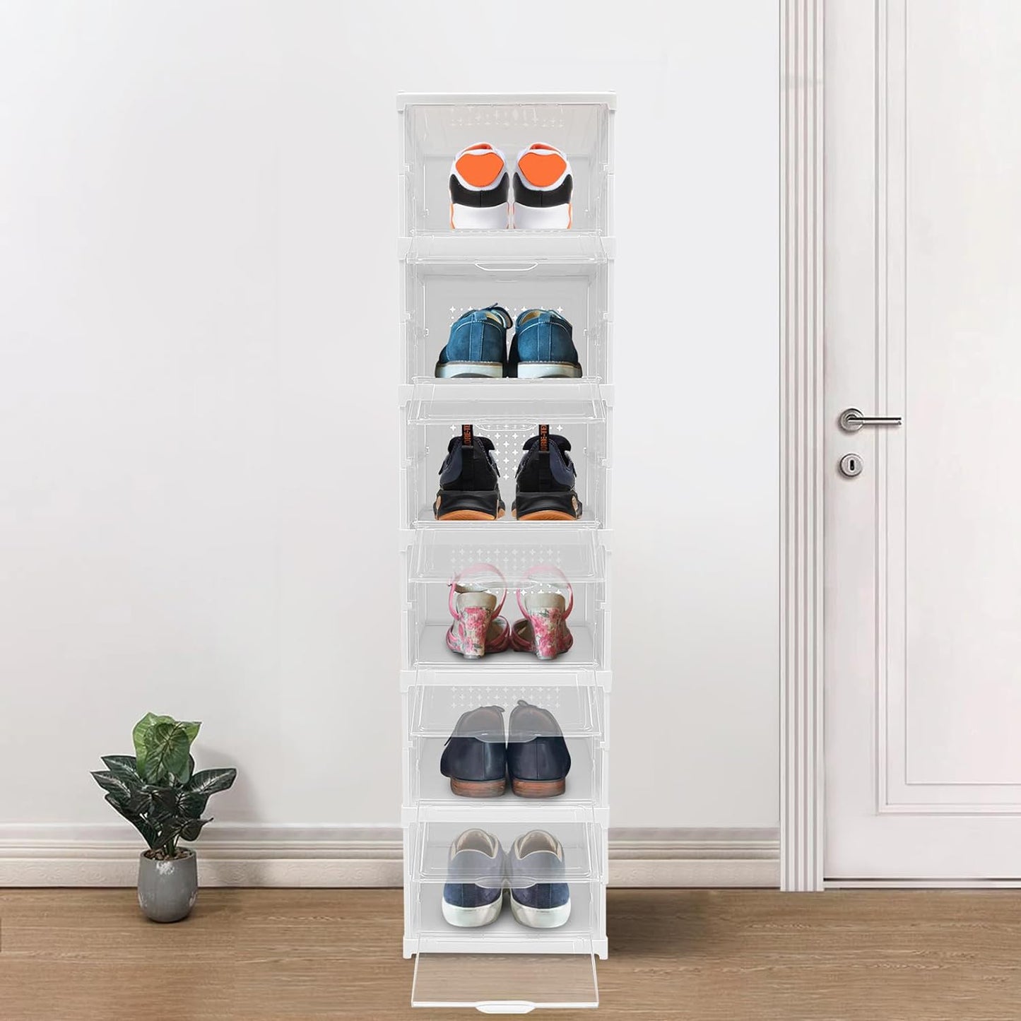 6-Tier Foldable Storage Rack – Stackable Organizer for Home